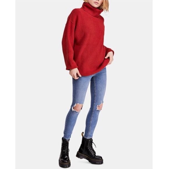 FP High Waist Busted Knee Skinny Jeans 29 Tall - Picture 2 of 11